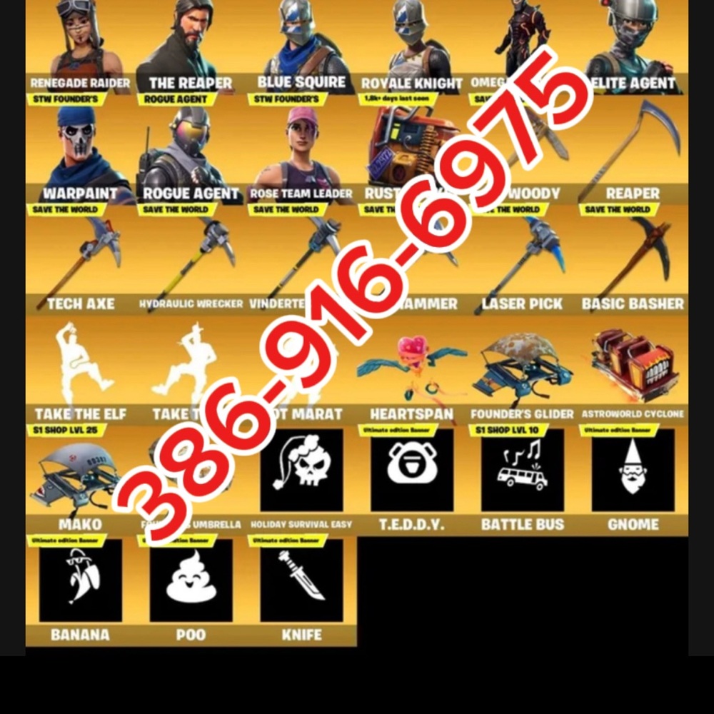 Fortnite account , message